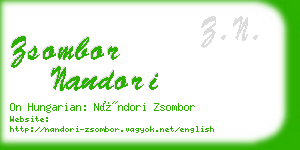 zsombor nandori business card